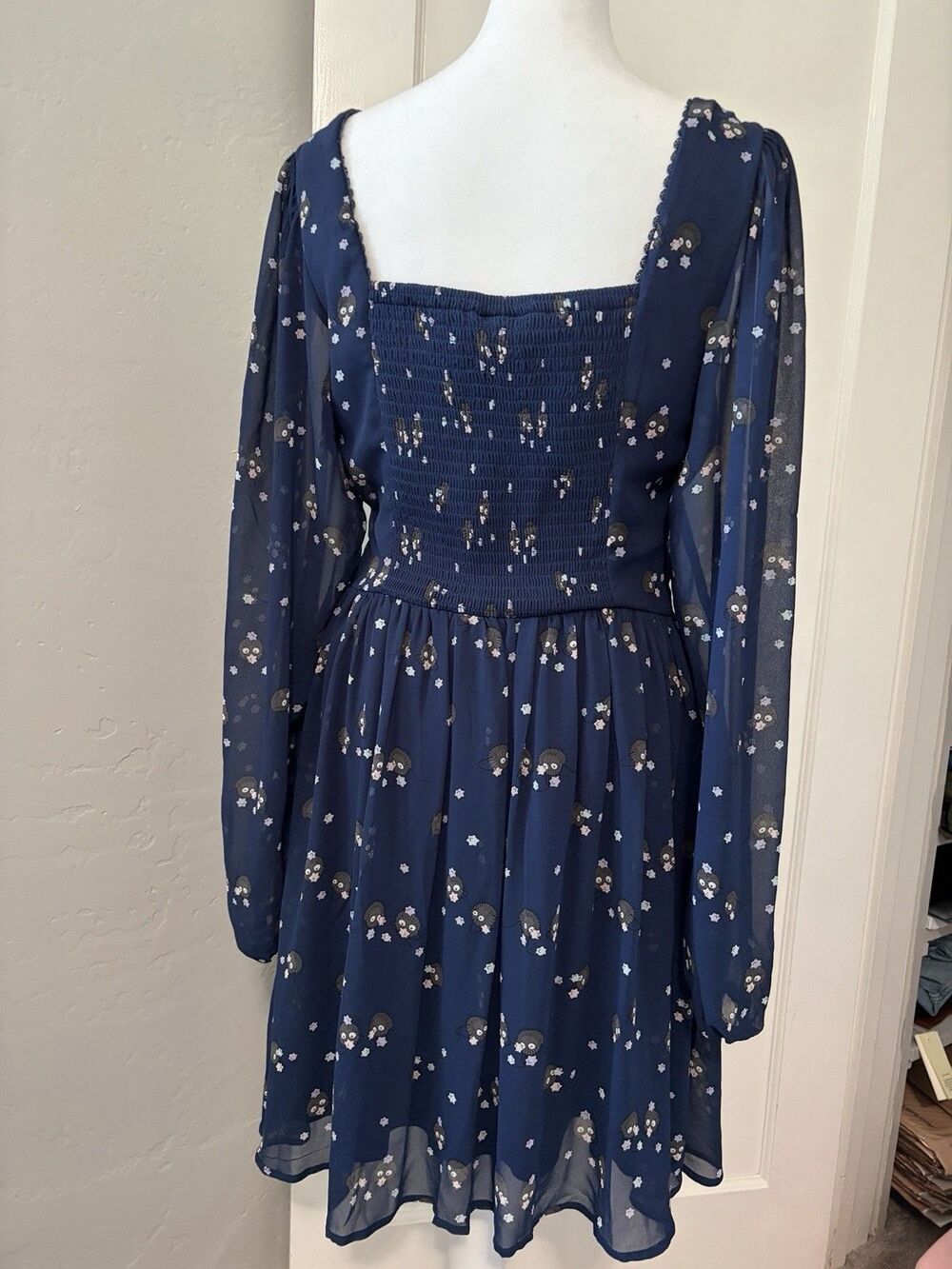Her Universe Ghibli Dress Soot Sprites Spirited Away Small Smocked Pockets - Picture 2 of 13